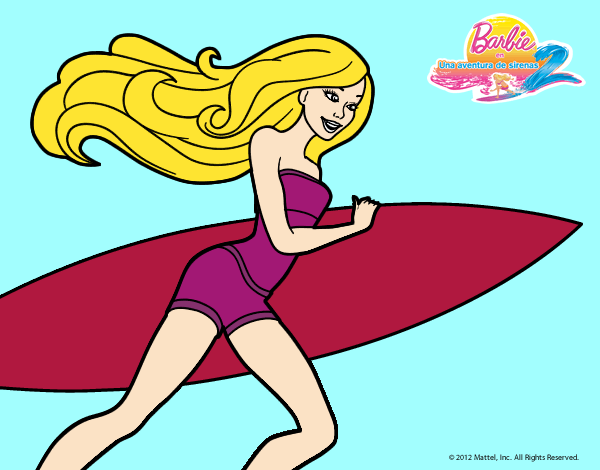 Barbie corre al agua