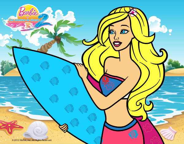 Barbie va a surfear