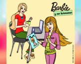 Barbie y su hermana merendando