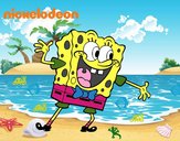 Bob Esponja saludando