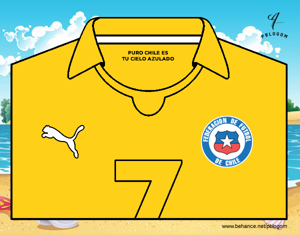 Camiseta del mundial de fútbol 2014 de Chile