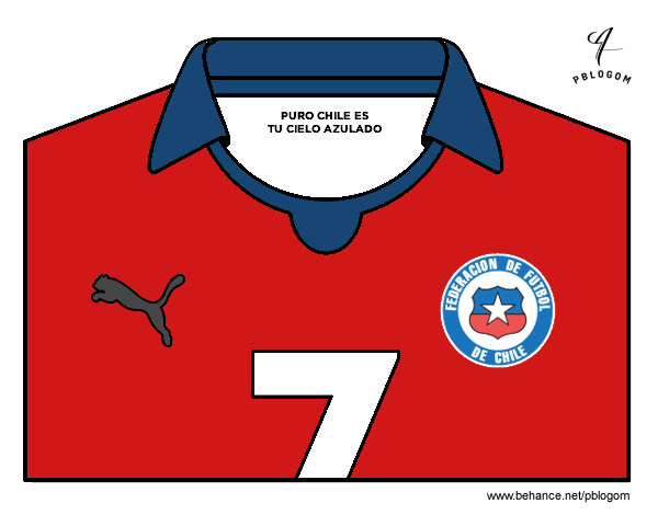 Camiseta del mundial de fútbol 2014 de Chile