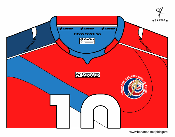 Camiseta del mundial de fútbol 2014 de Costa Rica