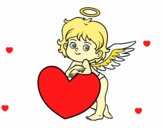 Cupido y un corazón