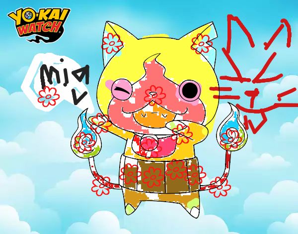 Jibanyan guiñando el ojo