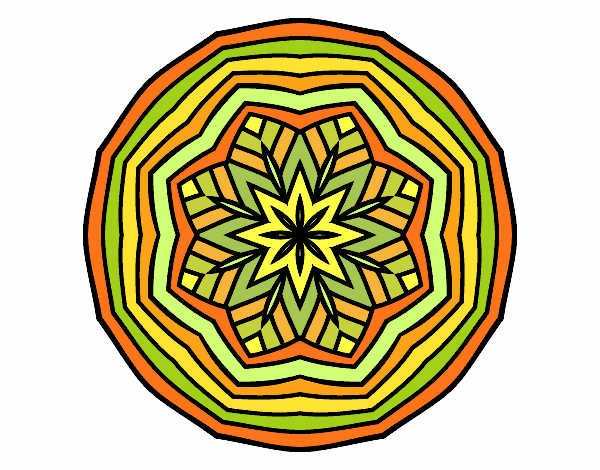 Dibujo Mandala cenital pintado por marciagonz