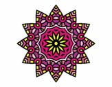 Dibujo Mandala estrella floral pintado por marciagonz