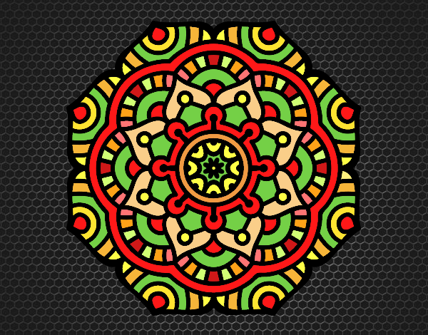 Dibujo Mandala flor conceptual pintado por marciagonz