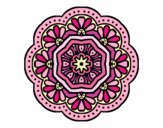 Dibujo Mandala mosaico modernista pintado por marciagonz