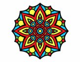 Dibujo Mandala simetría sencilla pintado por marciagonz