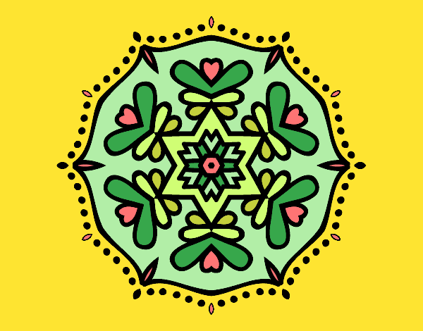 Dibujo Mandala simétrica pintado por marciagonz