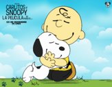 Snoopy y Carlitos abrazados