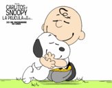 Snoopy y Carlitos abrazados