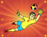 Dibujo Un portero de fútbol pintado por Michellinh