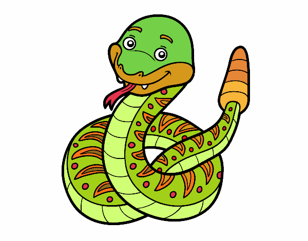 Una serpiente de cascabel