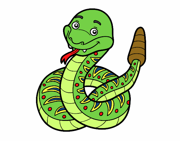 Una serpiente de cascabel