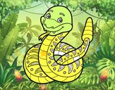 Una serpiente de cascabel