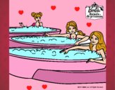 Barbie y sus amigas en el jacuzzi