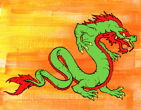Dibujo Dragón caminando pintado por Joer
