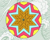 Dibujo Mandala mosaico estrella pintado por carrusel