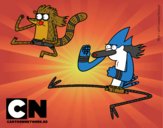 Mordecai y Rigby karatekas