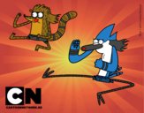 Mordecai y Rigby karatekas