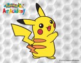 Dibujo Pikachu de espaldas pintado por Joer