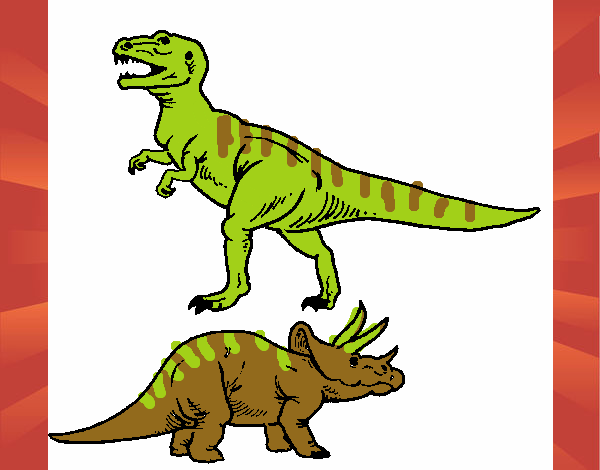 Triceratops y tiranosaurios rex