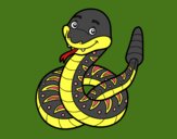 Una serpiente de cascabel