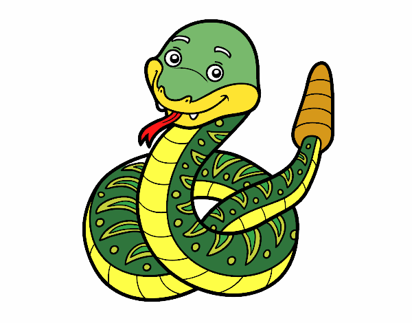 Una serpiente de cascabel