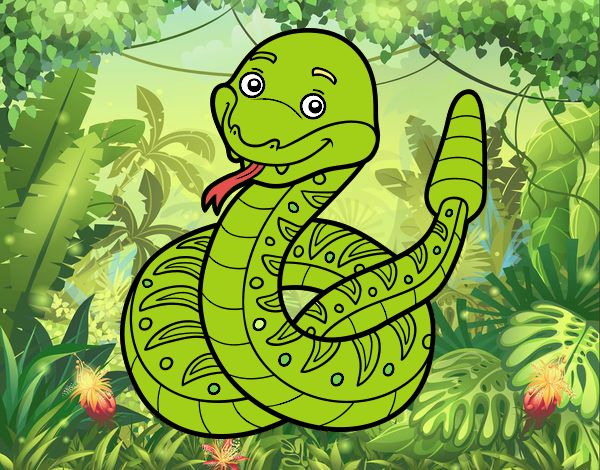 Una serpiente de cascabel