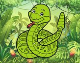 Una serpiente de cascabel