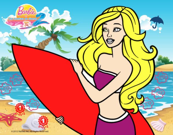 Barbie va a surfear