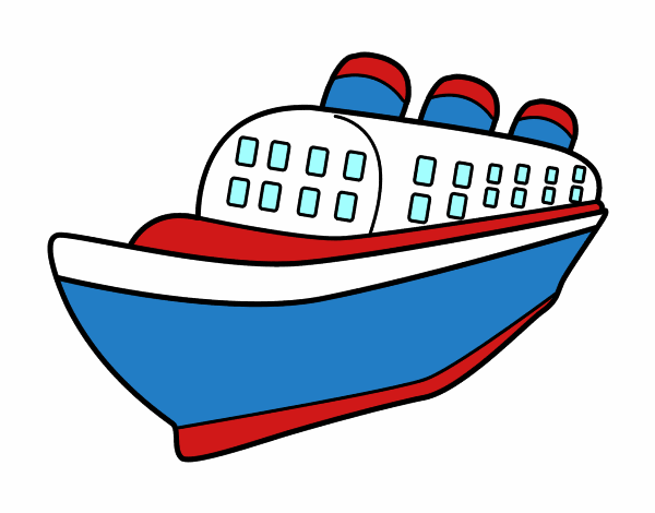 Dibujo Barco transatlántico pintado por Joer