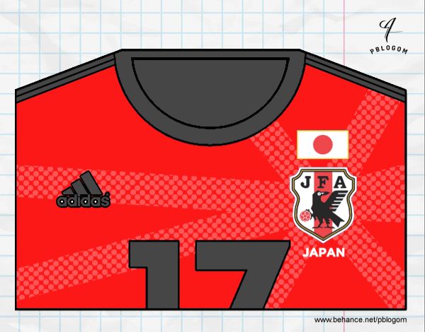 Camiseta del mundial de fútbol 2014 de Japón