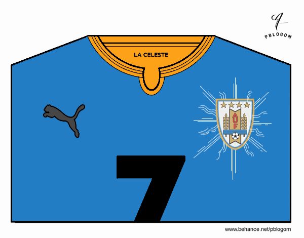 Camiseta del mundial de fútbol 2014 de Uruguay