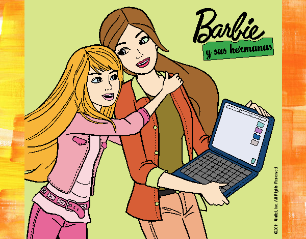 Dibujo El nuevo portátil de Barbie pintado por Ramon45