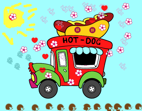 Food truck de perritos calientes