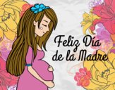 Mamá embarazada en el día de la madre