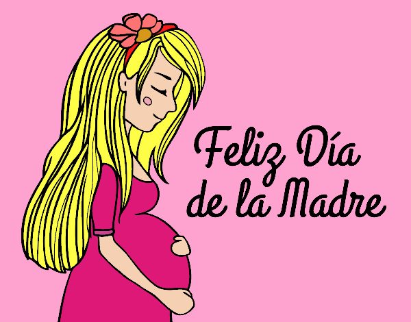 Mamá embarazada en el día de la madre