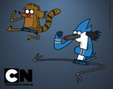 Mordecai y Rigby karatekas