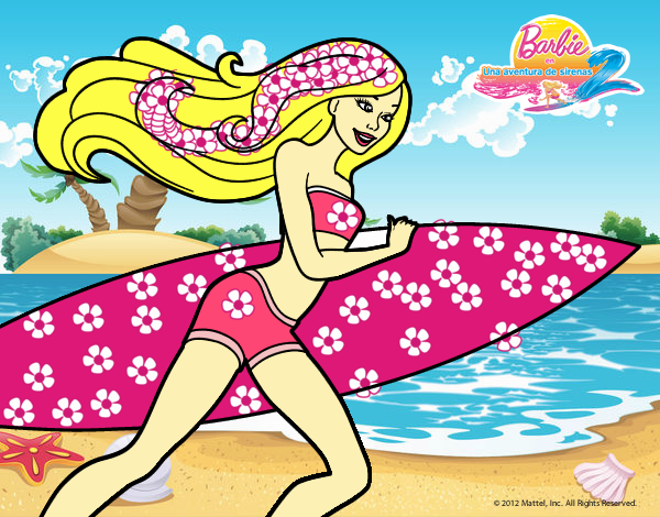 Barbie corre al agua