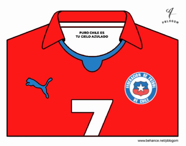 Camiseta del mundial de fútbol 2014 de Chile