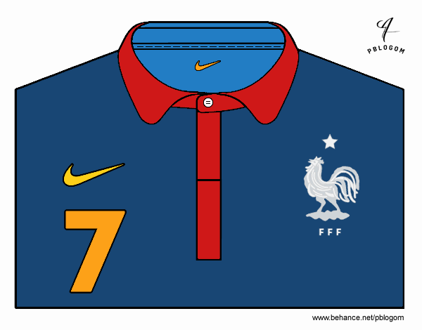 Camiseta del mundial de fútbol 2014 de Francia