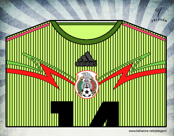 Camiseta del mundial de fútbol 2014 de México