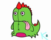 Dibujo Dinosaurio monstruoso pintado por Kinato