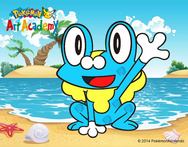 Froakie saludando