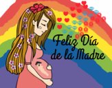 Mamá embarazada en el día de la madre