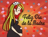 Mamá embarazada en el día de la madre