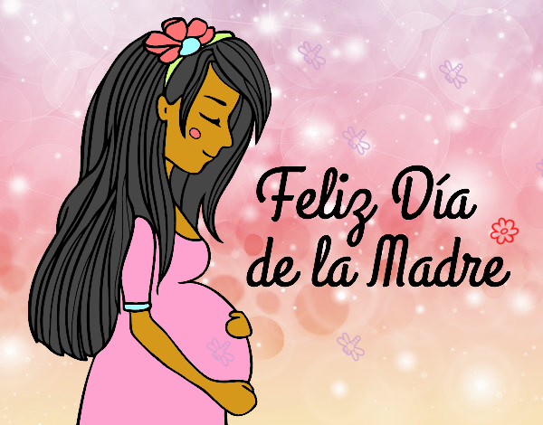 Mamá embarazada en el día de la madre